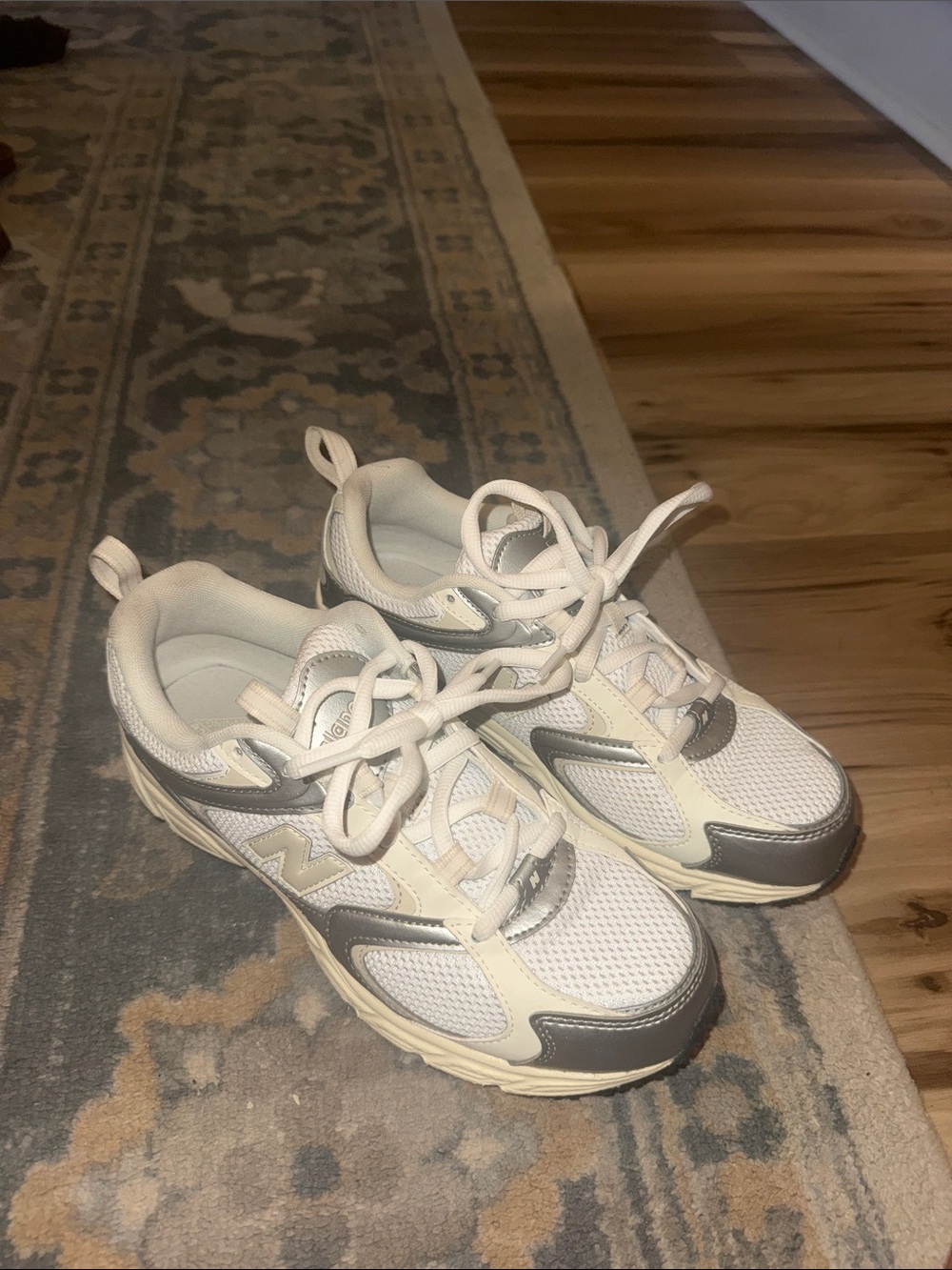 White and Gray Athletic Sneakers - Lightweight Comfort